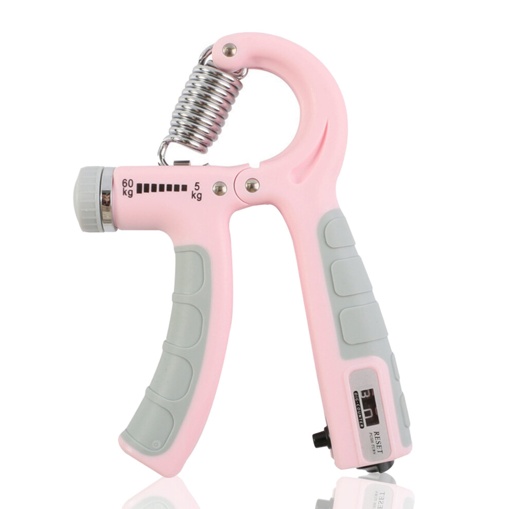 Fk Sports (Pink) Hand Grip Strengthener With Counter, Forearm Trainer Workout Pink