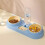 Double Dog Cat Bowls Automatic Feeder Water Dispenser Tilted Cat Food 4