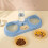 Double Dog Cat Bowls Automatic Feeder Water Dispenser Tilted Cat Food 7
