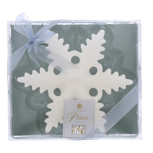 Price's Candles Large Floating Snowflake Christmas Candle Glitter Finish 18cm 2