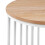 URBN Living 45cm Wood and Metal Slatted Side Sofa End Coffee Table Bedroom Study 3
