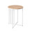 URBN Living 45cm Wood and Metal Slatted Side Sofa End Coffee Table Bedroom Study 7