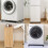 Pack of 2 Heavy Duty Washing Machine Tumble Dryer Rollers Trolley 9
