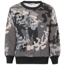 (7-8 Years, Camo Charcoal) Girls Boys Plain Jumper Crew Neck Sweatshirt 5-13