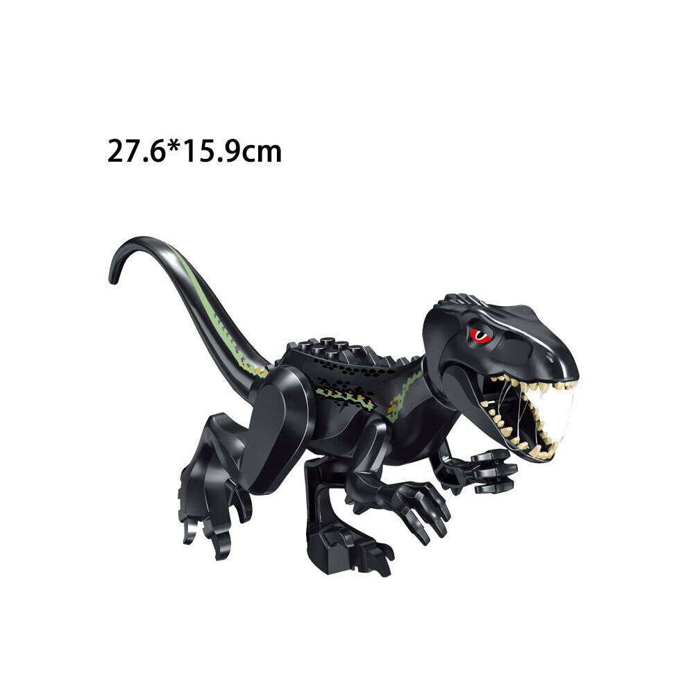 (H-Velociraptor) Jurassic Dinosaur World Series Building Blocks  Removable Triceratops Rex Tyrannosaurus Big Figures Blocks