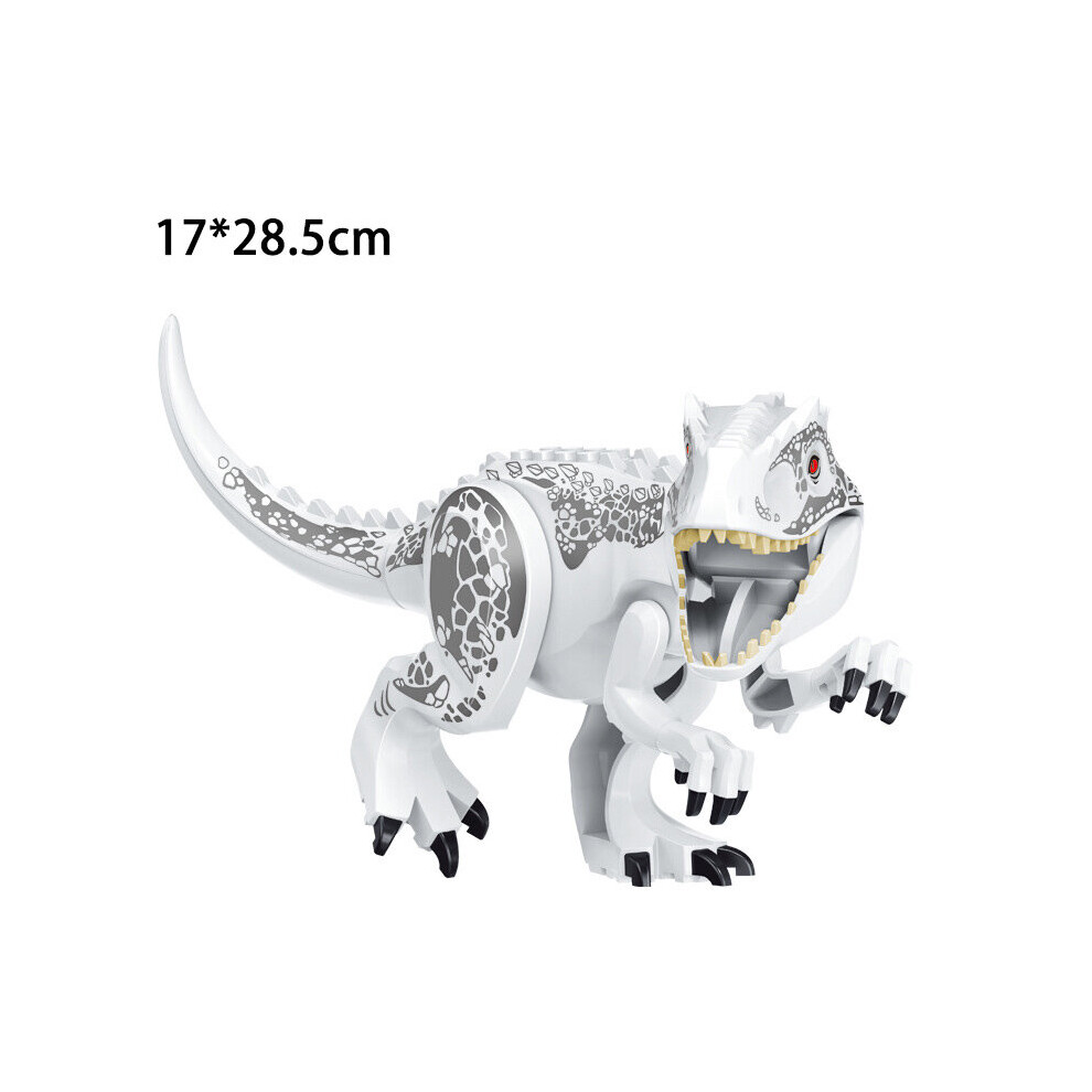 (F-White Tyrannosaurus) Jurassic Dinosaur World Series Building Blocks  Removable Triceratops Rex Tyrannosaurus Big Figures Blocks