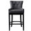 Living And Home (Dark Grey) Linen Fabric Tufted Fabric Bar Stool 6
