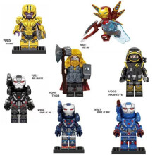 7PCS Iron Man Thor Thanos Hawkeye Minifigures Toy Fit Lego Toy Building Block Children's Gifts