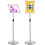 Costway A4 Display Adjustable Poster Stand Advertisement Sign Holder 1