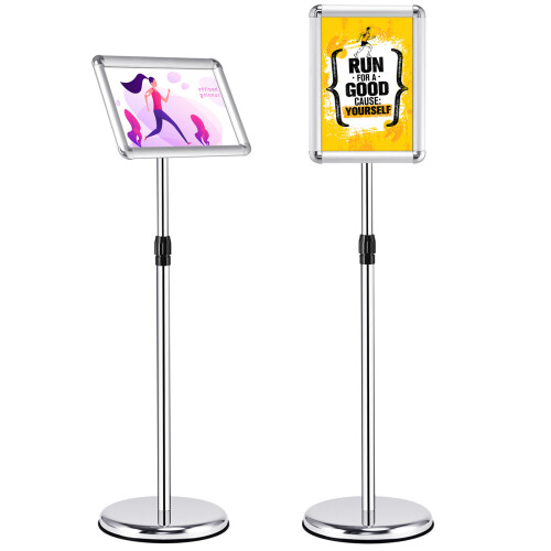 Costway A4 Display Adjustable Poster Stand Advertisement Sign Holder
