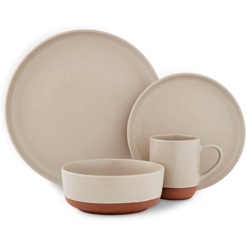 Barbary & Oak By Tower BO867014STN Verona 16 Piece Dinnerware Set