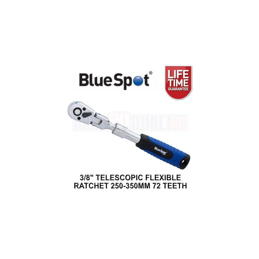 BlueSpot 3/8" Dr 72 Teeth 250mm to 350mm Flexible Extendable Ratchet 02031