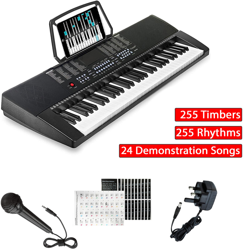 61 Keys Teaching Electronic Keyboard Digital Music Instrument Piano & Microphone