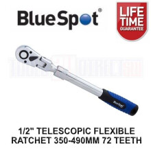 BlueSpot 1/2" Dr 72 Teeth 350mm to 490mm Flexible Extendable Ratchet 02033