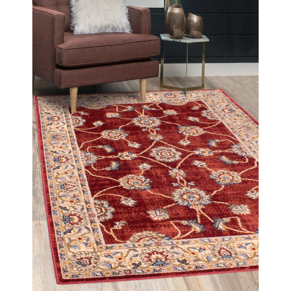 (Red, Halway Runner 66x240 cm (2'5''x8')) Traditional Orient 5929 Rug Living Room Bedroom Bordered Classic Rug