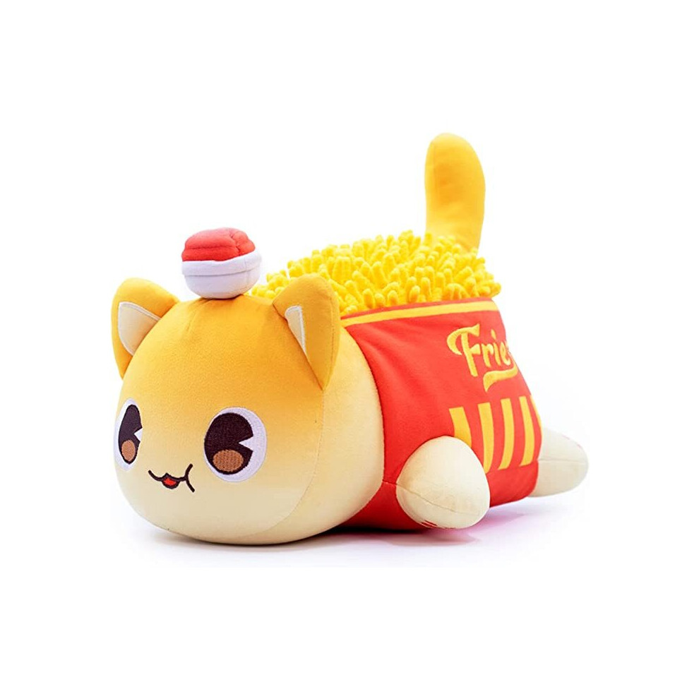 Darmowade Aphmau Meemeows Cat Plush Toys Cute French Fry Cat Stuffed Animal Plush Pillow
