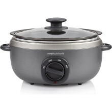 Morphy Richards Sear And Stew Oval Slow Cooker 3.5 Litre - Titanium
