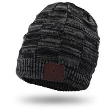 (Grey) Wireless Bluetooth Beanie Hat headphones Handsfree Microphone 20Hr Battery August EPA25