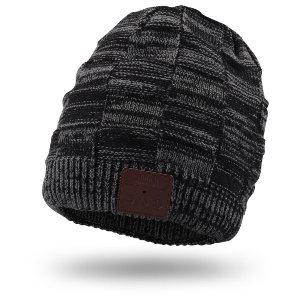 August (Grey) Wireless Bluetooth Beanie Hat Headphones Handsfree Microphone 20Hr Battery Epa25