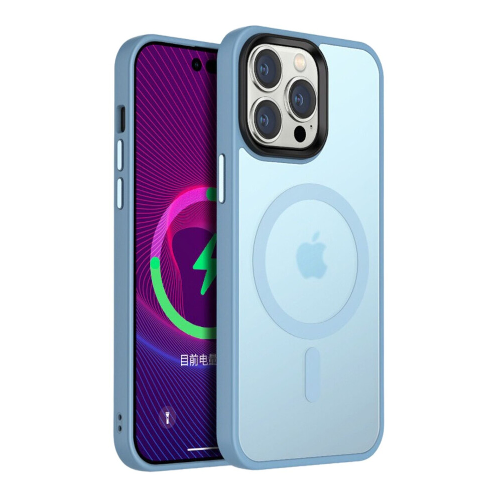 Compatible With Iphone 14/15 - Peak Smart Charging Silicone Case Blue 5060986942645