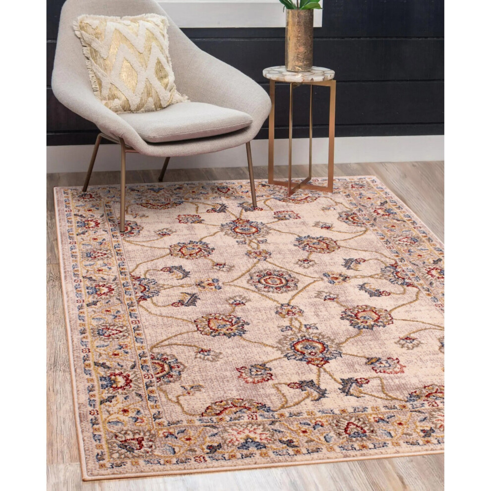 (Cream, Medium 120x170 cm (4'x5'6'')) Traditional Orient 5929 Rug Living Room Bedroom Bordered Classic Rug