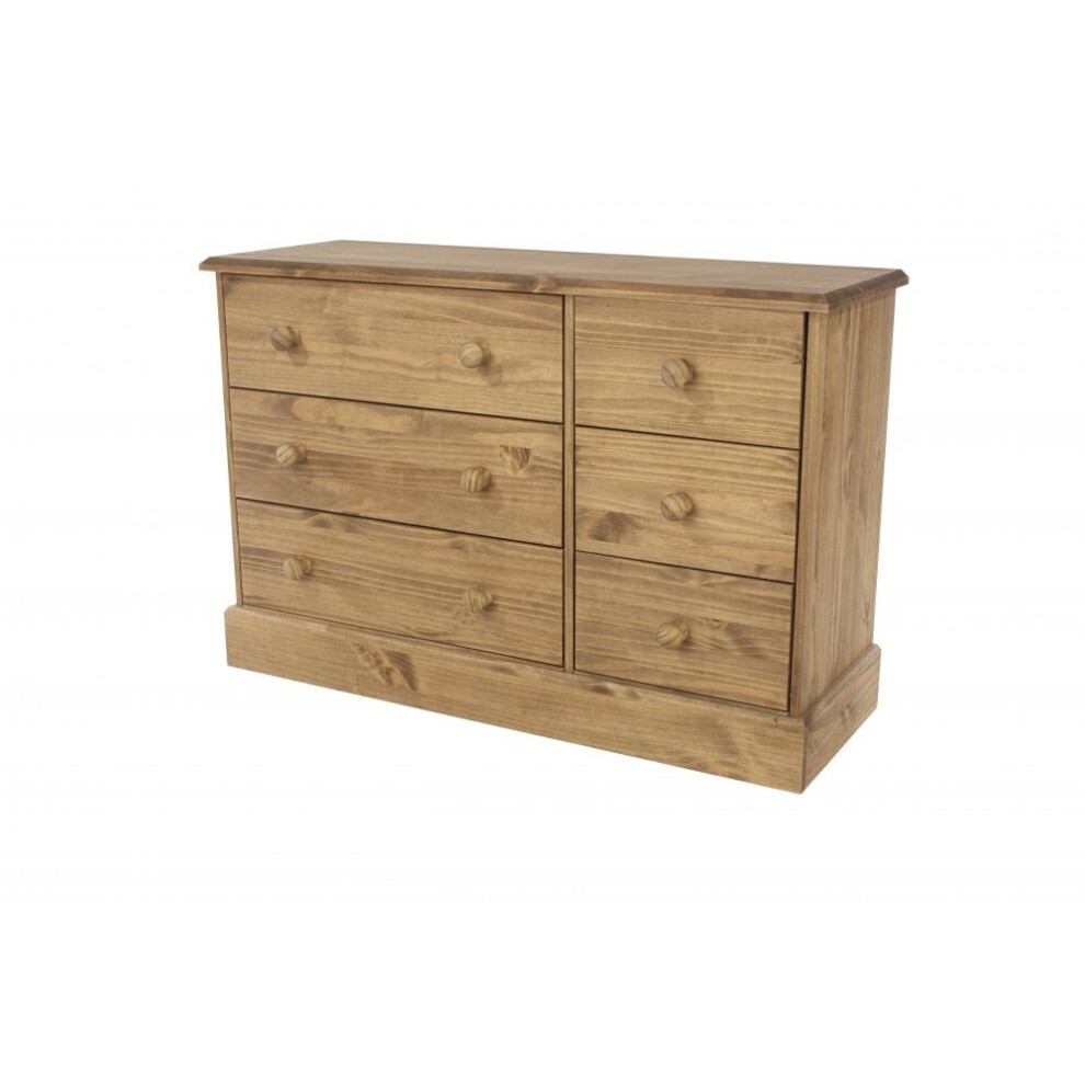 Home Source Malvern Pine 6 Drawer Bedroom Chest
