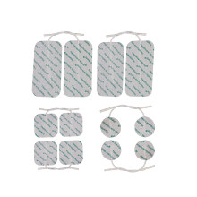 TPNMIX 12 Mixed Size/Shape TENS Pads - Reusable Electrodes for Most TENS Machines (Large, Square, Round) 4 Large 4 Square 4 Round