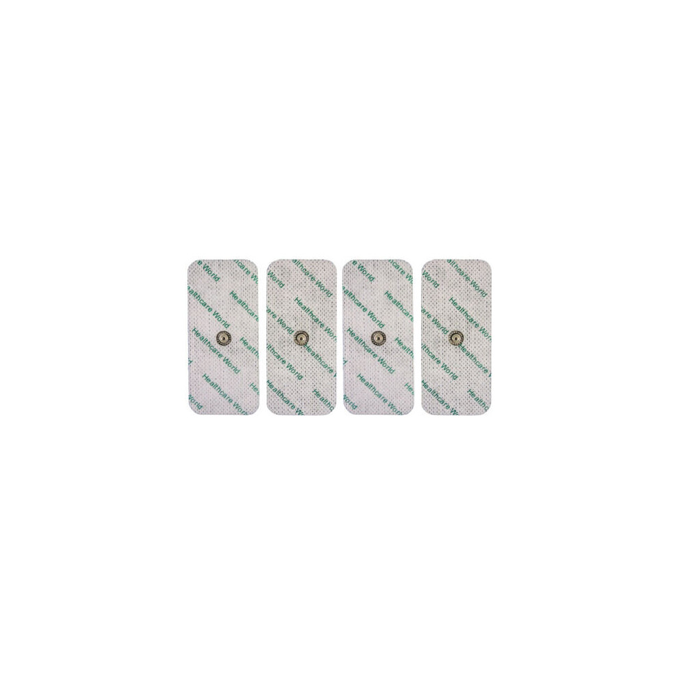 Healthcare World 4 Tens Electrode Pads With Large 3.9Mm Stud By