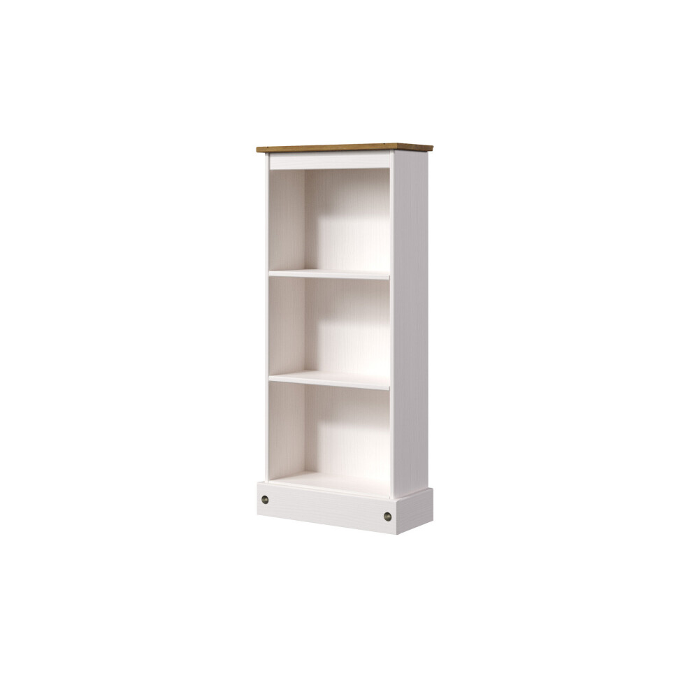 Home Source Corona White Pine Low Bookcase Unit