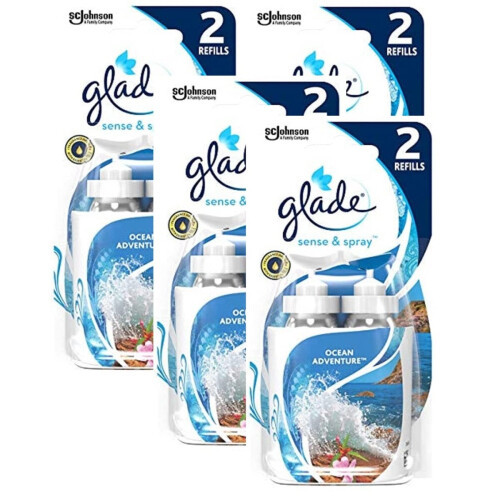 Glade 8 x Glade Sense and Spray Refill 18ml - Ocean Adventure