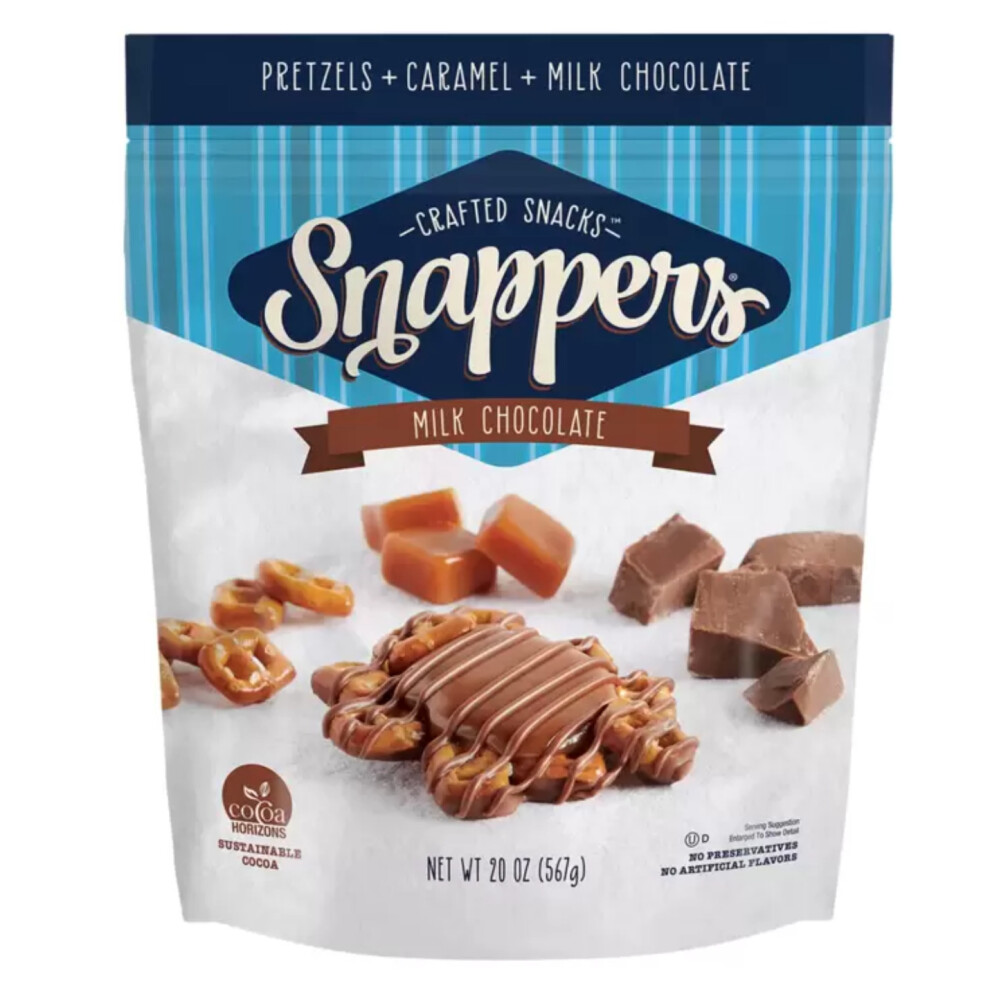 Snappers Milk Chocolate and Caramel Pretzels 567g