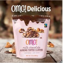 OMG! Milk Chocolate Almond Toffee Clusters 680g