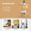 Costway Bamboo Nightstand Bedside Table Multifunctional Accent End Table 6