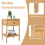 Costway Bamboo Nightstand Bedside Table Multifunctional Accent End Table 7