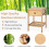 Costway Bamboo Nightstand Bedside Table Multifunctional Accent End Table 8
