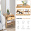 Costway Bamboo Nightstand Bedside Table Multifunctional Accent End Table 4