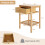 Costway Bamboo Nightstand Bedside Table Multifunctional Accent End Table 2