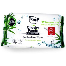 The Cheeky Panda Bamboo Biodegradable Baby Wipes | 99% Purified Water, Suitable for Sensitive Skin | Dermatologically Tested