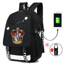 Harry Potter backpack USB charging schoolbag Gryffindor