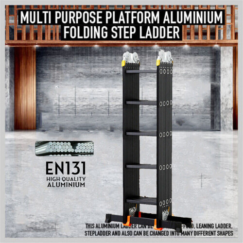 5.7M 14in1 Multi Purpose Aluminum Folding Ladder Heavy Duty