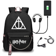 Harry Potter backpack USB charging schoolbag F Style