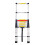 One Button Retraction 3.8M Portable Aluminium Telescopic Ladder Steps 3