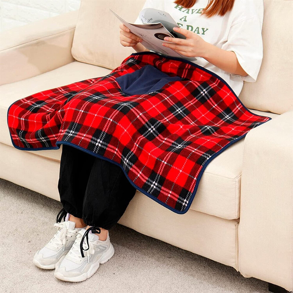 USB Electric Heated Blanket Warm Throw Poncho Wrap Blanket Portable UK