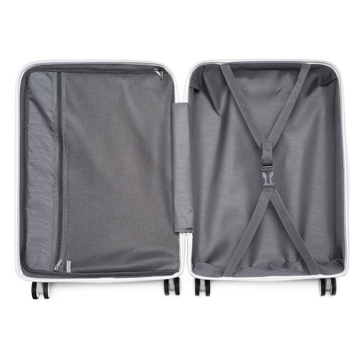 (Black, 24 inch) 20/24/28In Multi Texture Hard Shell PP Suitcase Set 2