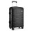 (Black, 24 inch) 20/24/28In Multi Texture Hard Shell PP Suitcase Set 4