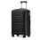 (Black, 20 inch) 20/24/28In Multi Texture Hard Shell PP Suitcase Set 3