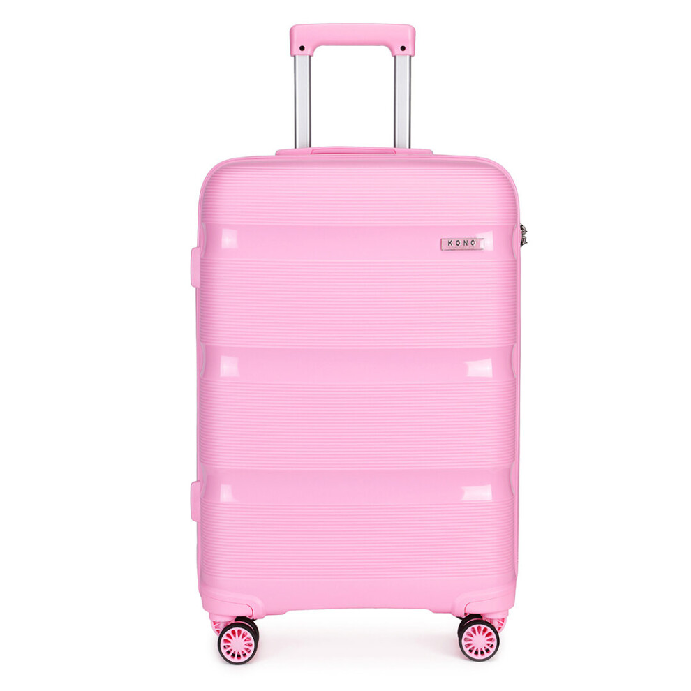 (pink, 24 inch) K2092L Kono Hard Shell PP Suitcase Set