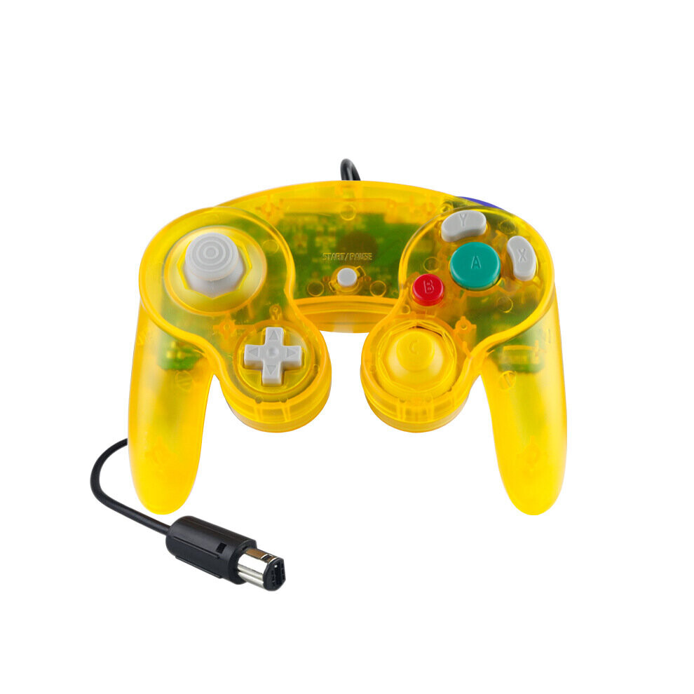 (Crystal ) Wired Controller For Nintendo Gamecube,Gcn,Wii Yellow 6921889176324