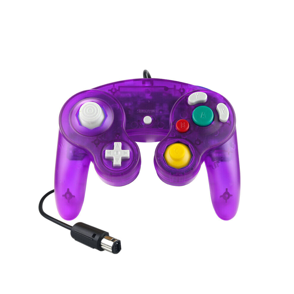 (Crystal ) Wired Controller For Nintendo Gamecube,Gcn,Wii Purple 6921889176348