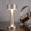 (silver) Cordless LED Desk Lamp Touch Sensor Table Lamp USB 2